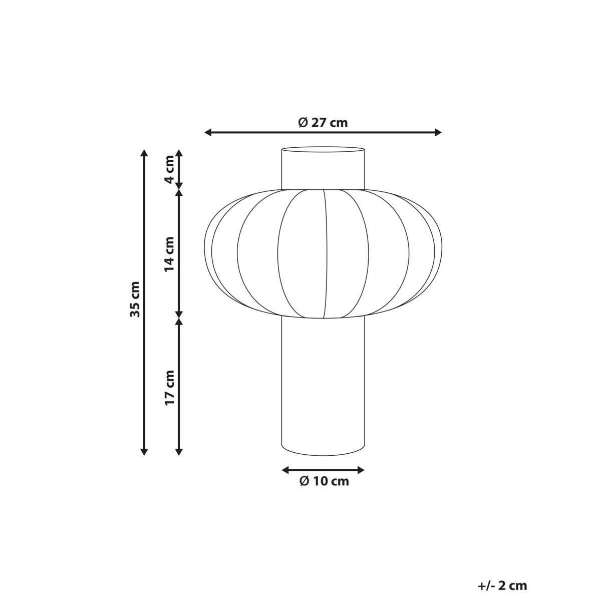 Lampa stołowa ABENS Drewno Czarny