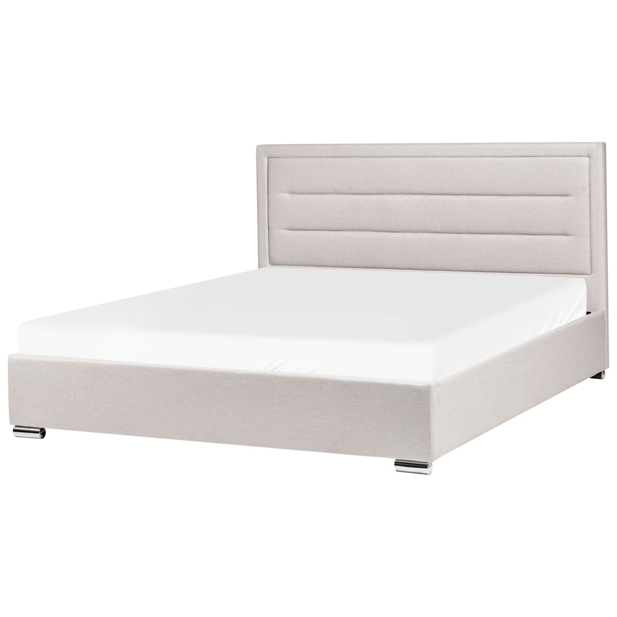 Łóżko z pojemnikiem ROUEN 180 x 200 cm Jasnobeżowy