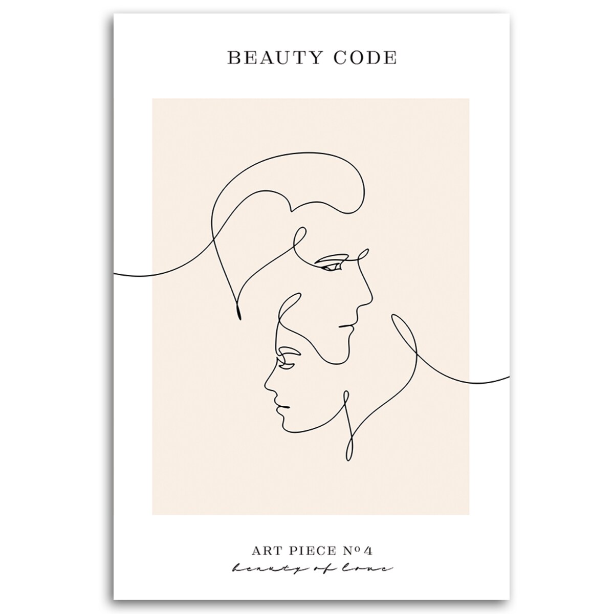 Feeby Obraz na płótnie, Zakochana para Sztuka liniowa 40x60