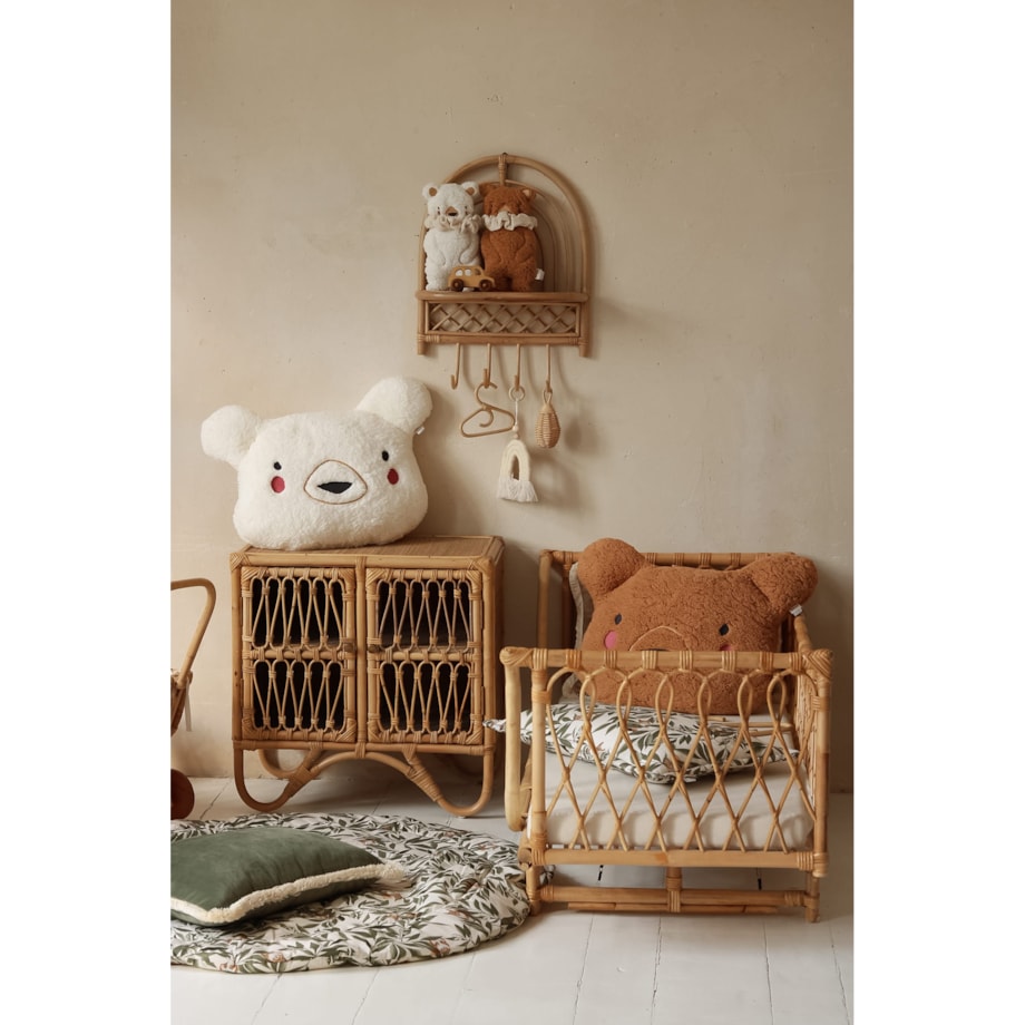 Poduszka dekoracyjna miś ecru