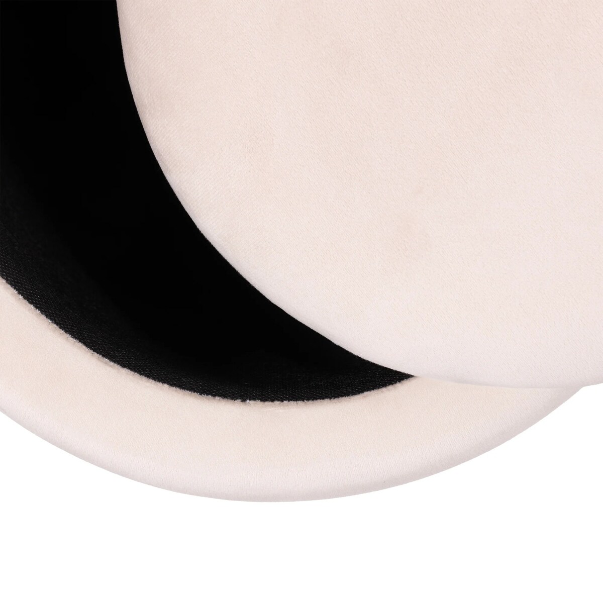 Pufa beżowa ze schowkiem Ø 36 cm YPSILA