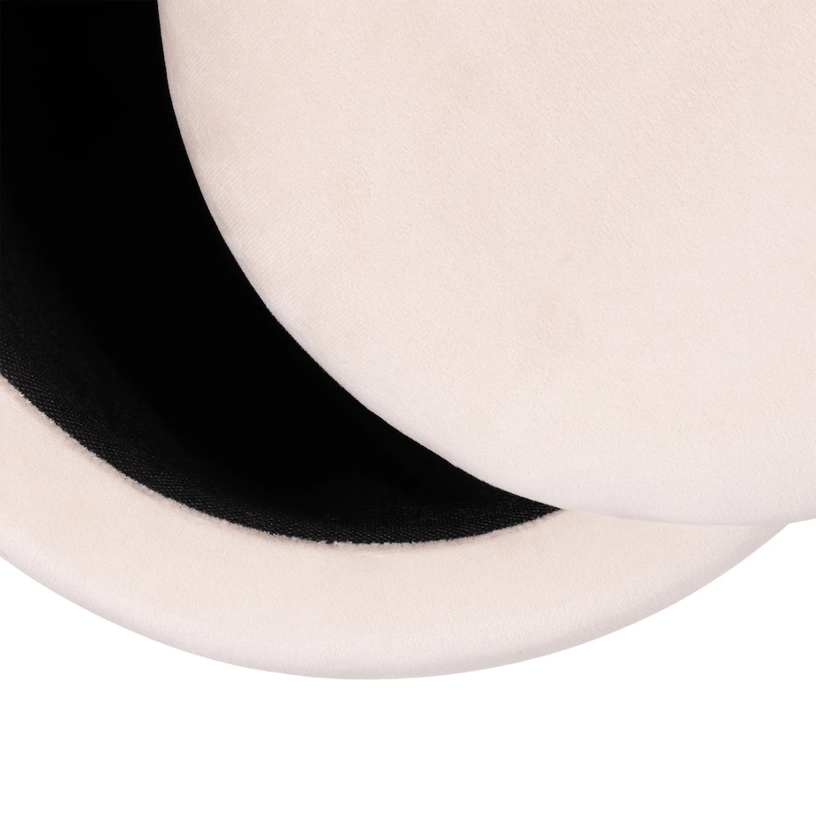 Pufa beżowa ze schowkiem Ø 36 cm YPSILA