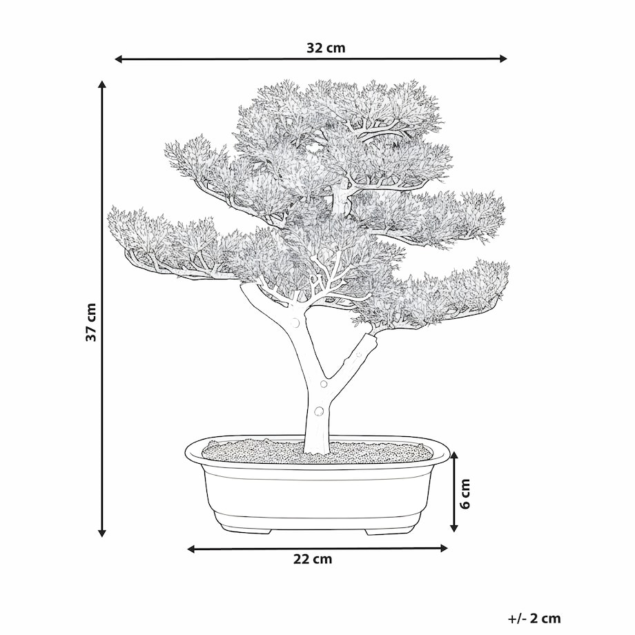 Sztuczna roślina PINE 37 cm Zielony