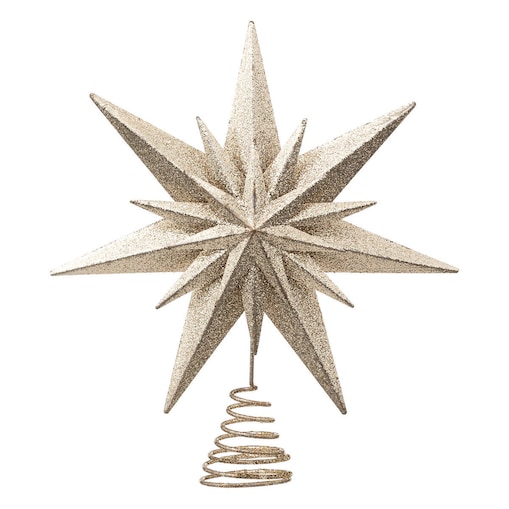 Podwójna gwiazda na czubek choinki, Ø 25 cm
