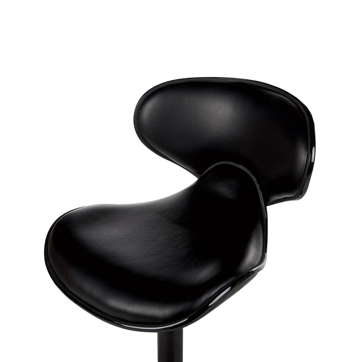 Zestaw 2 krzeseł barowych CONWAY Ekoskóra Obrotowy Czarny