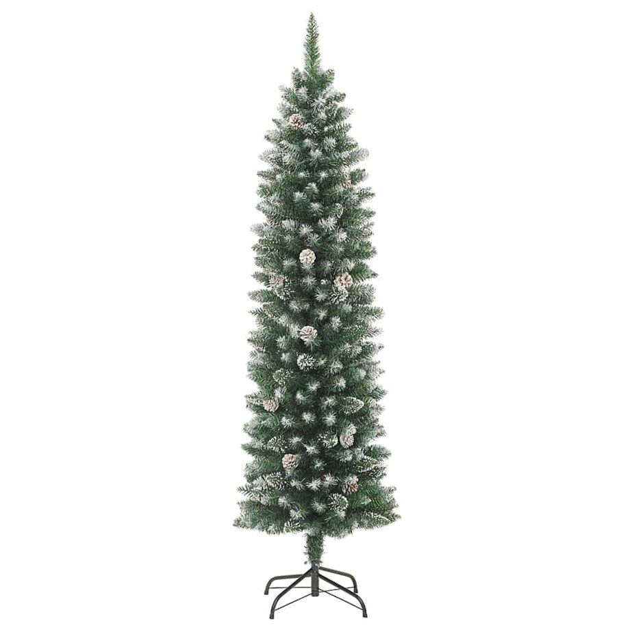 vidaXL Sztuczne smukłe drzewo bożonarodzeniowe Zielony 240 cm