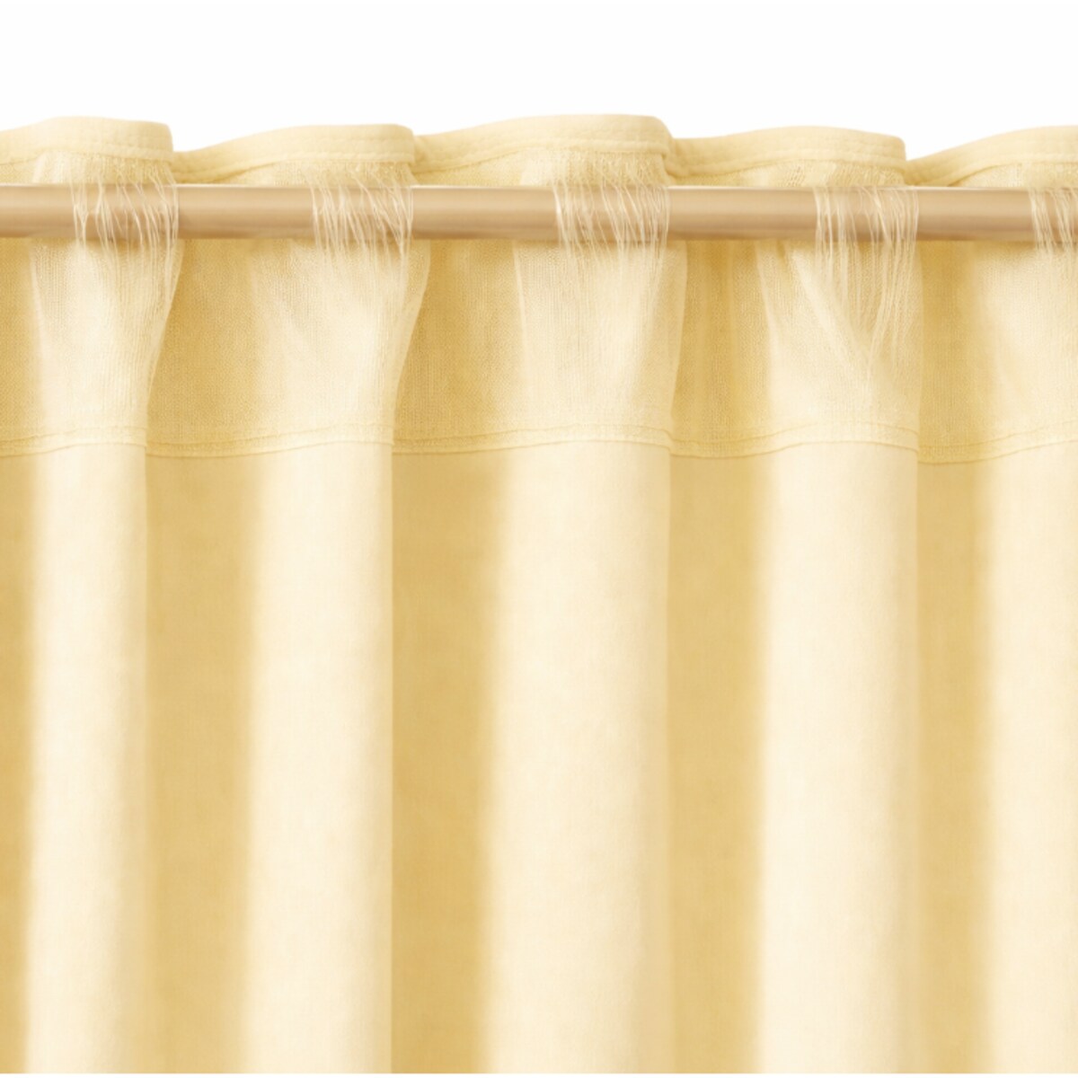 Zasłona welurowa Werona w kolorze masełkowym 260 cm