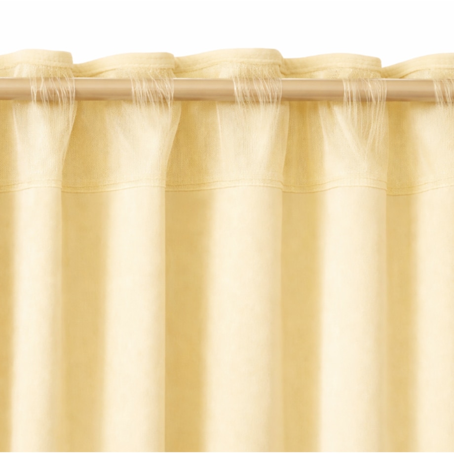 Zasłona welurowa Werona w kolorze masełkowym 260 cm