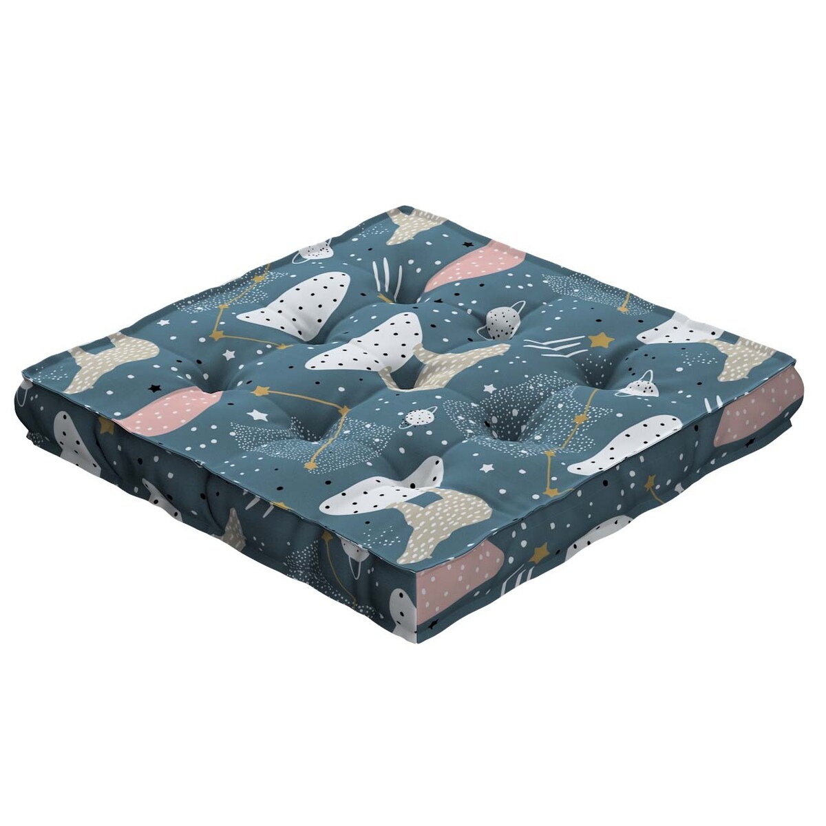 Siedzisko Tomi, niebieski, 40 x 40 x 6 cm, Magic Collection