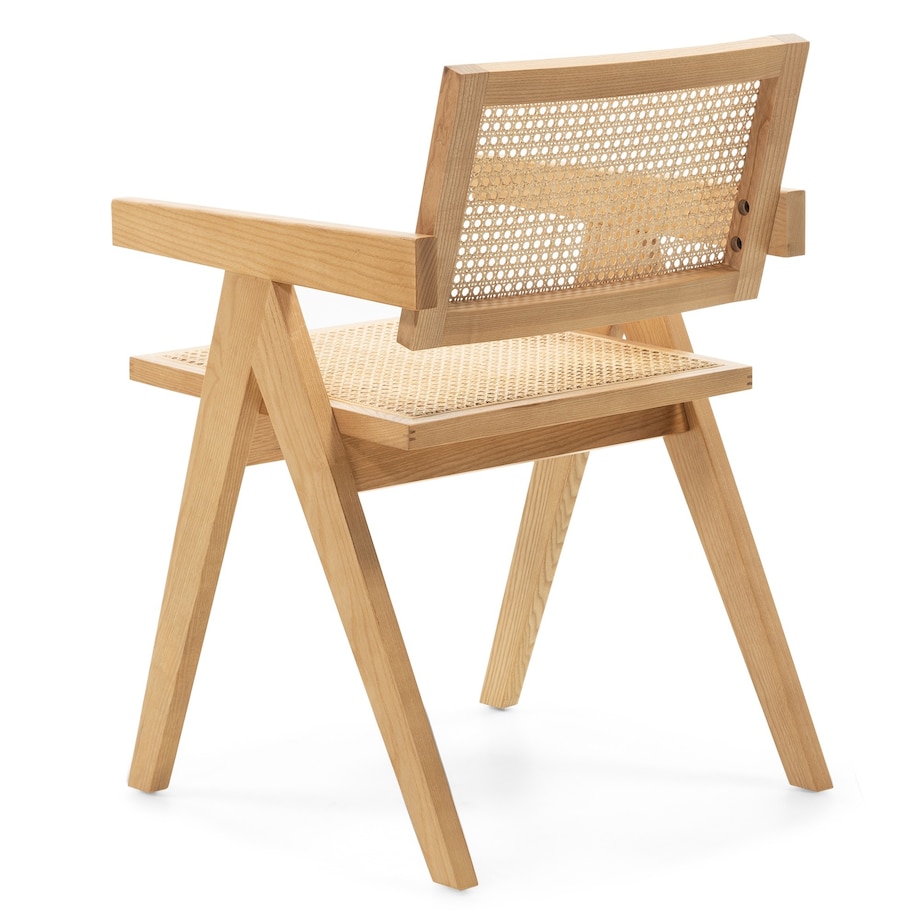 Krzesło z podłokietnikami, 78,5x51,7x54,1 cm KIEMER - III naturalne, twarde