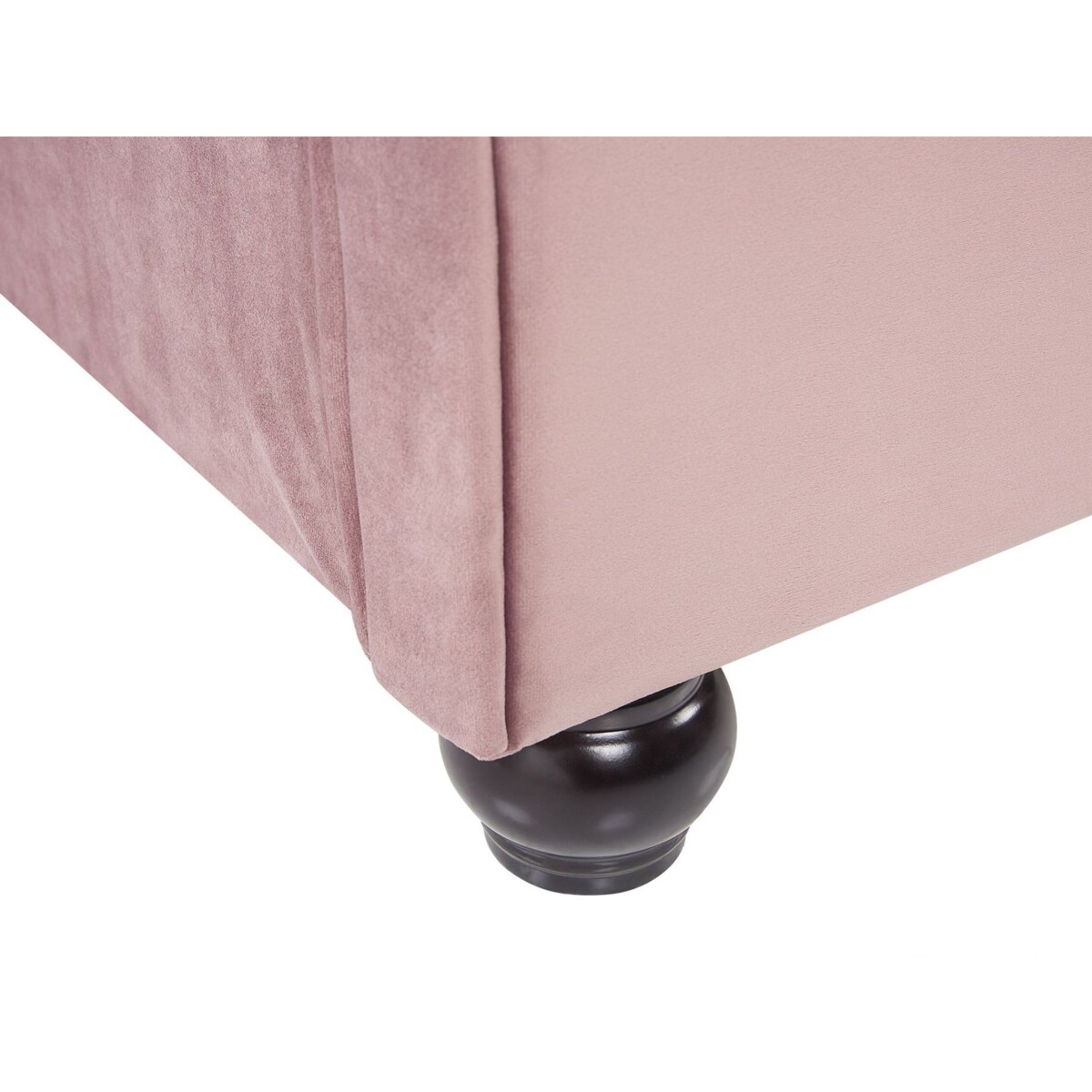 Łóżko wodne welurowe 160 x 200 cm różowe AVALLON