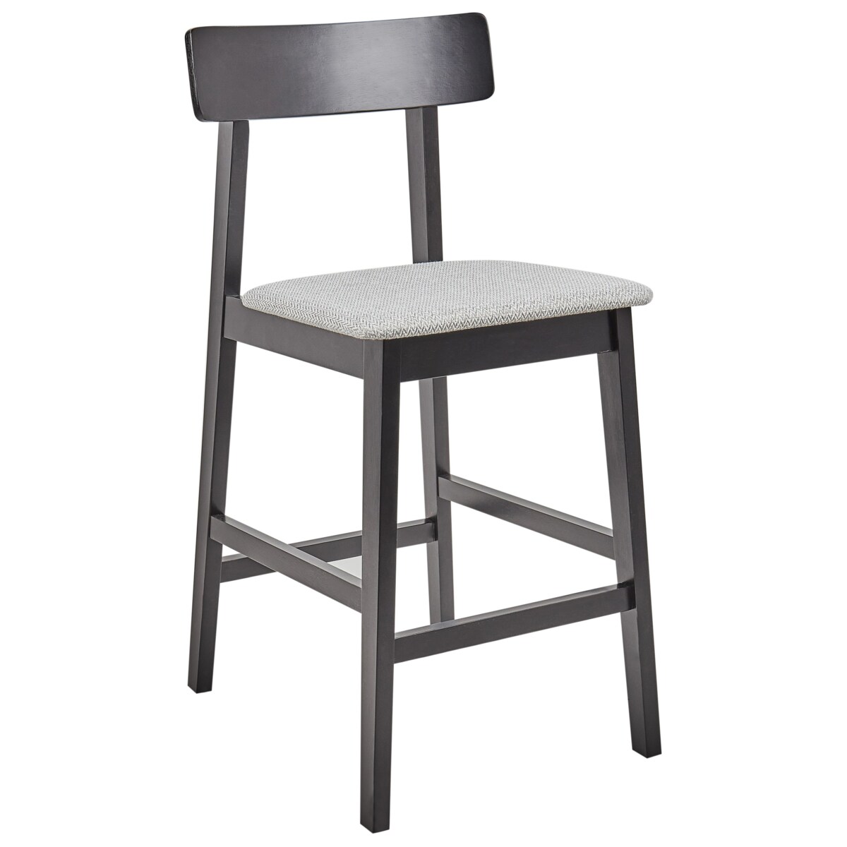 Krzesło barowe Zestaw 2 Drewno kauczukowe Szary ISANTI