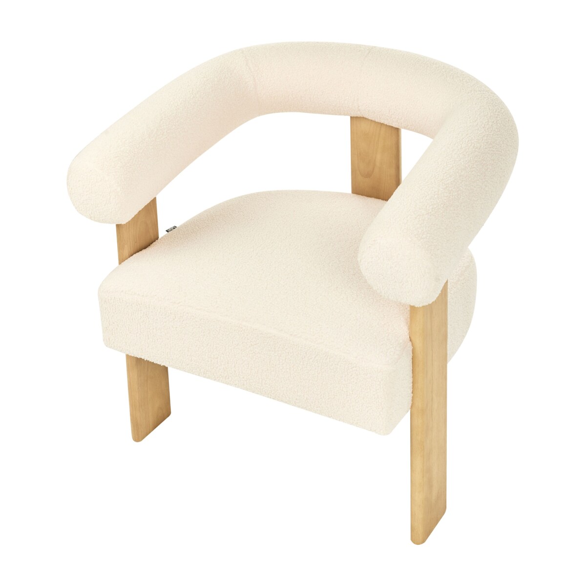 Fotel ILBRO Boucle Złamana biel