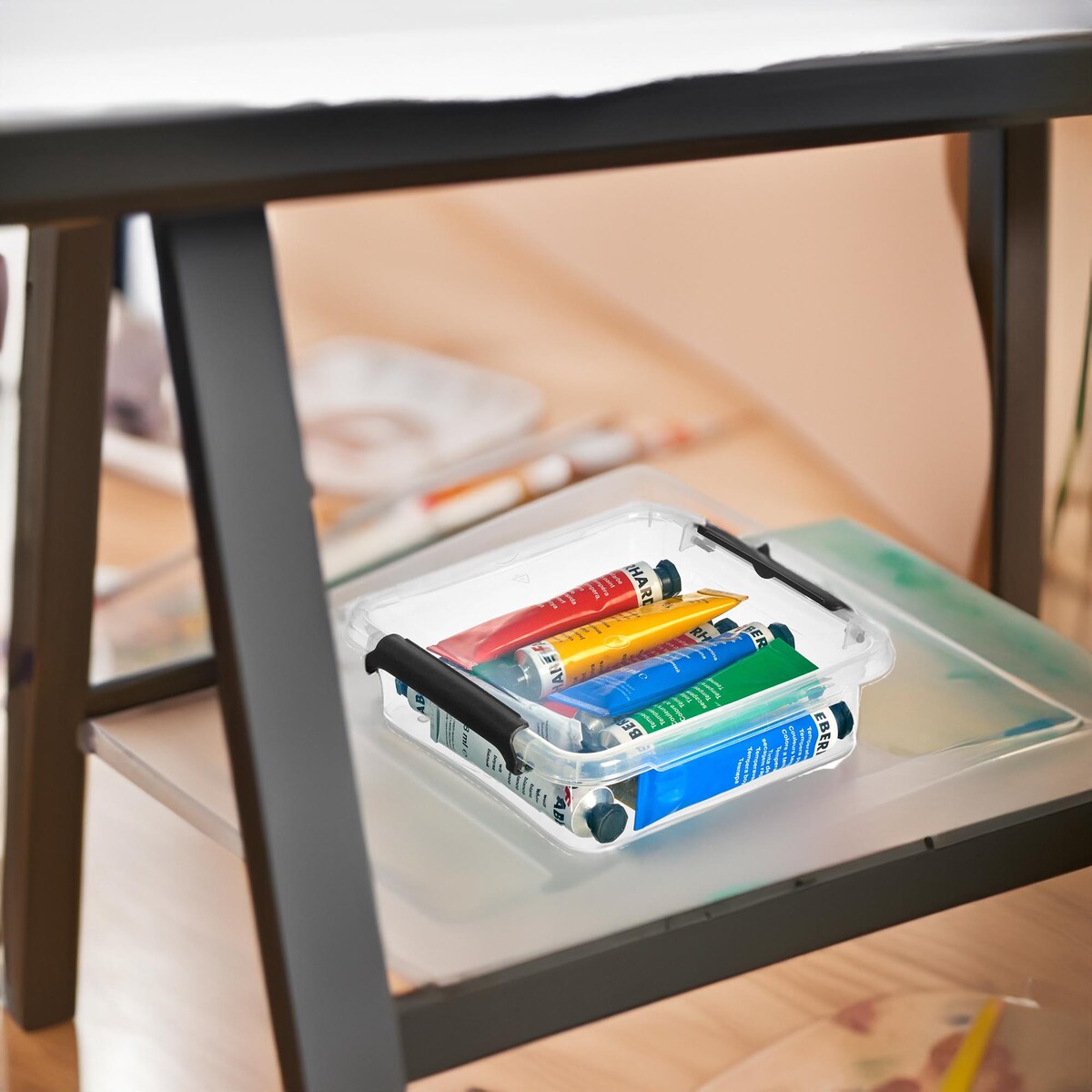 Pojemnik Plastikowy Pudełko Z Pokrywą Box Do Przechowywania Mały 0,6L