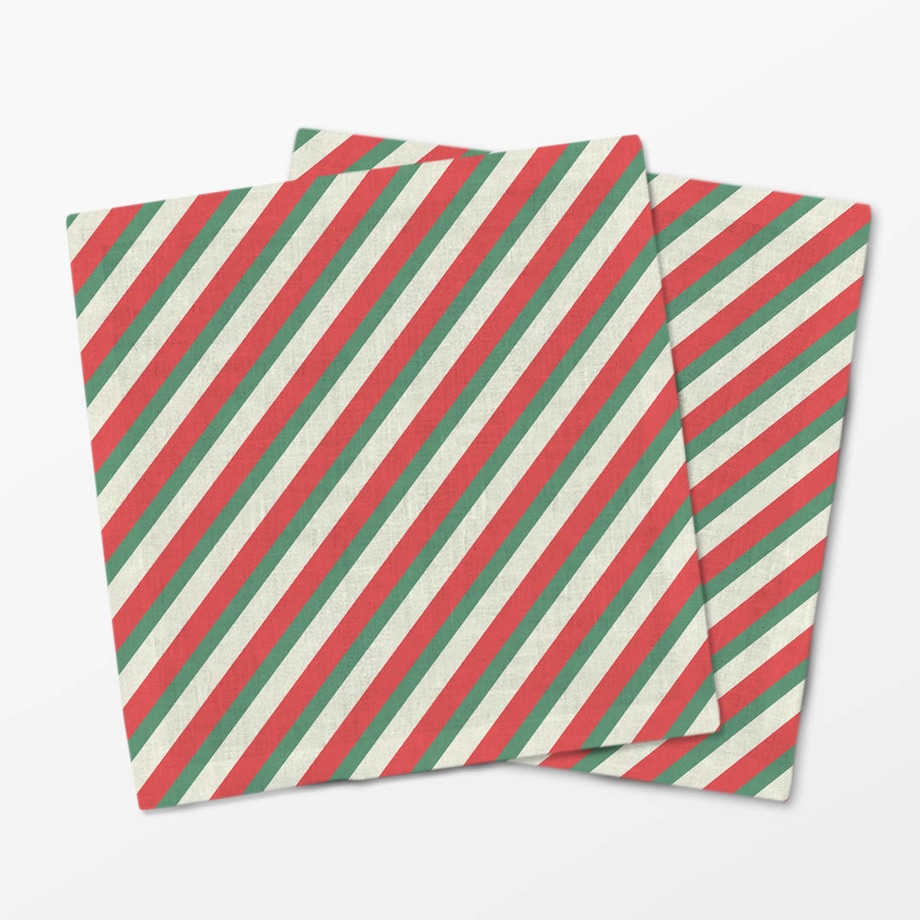 Serwetki świąteczne - Kolorowe pasy (2 szt.)