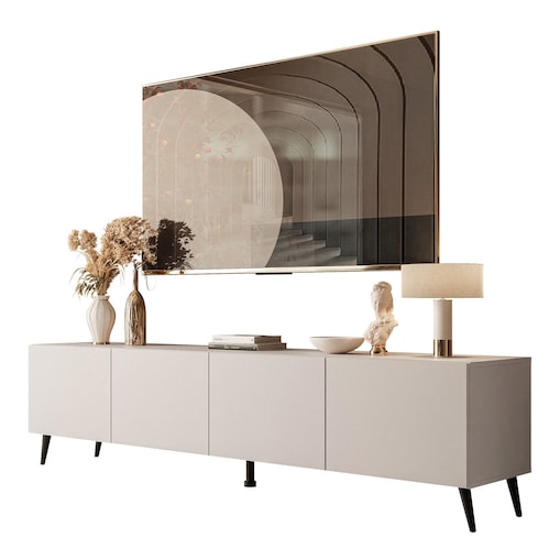 Szafka RTV COLGANTE KASZMIR 200 cm czarne nogi