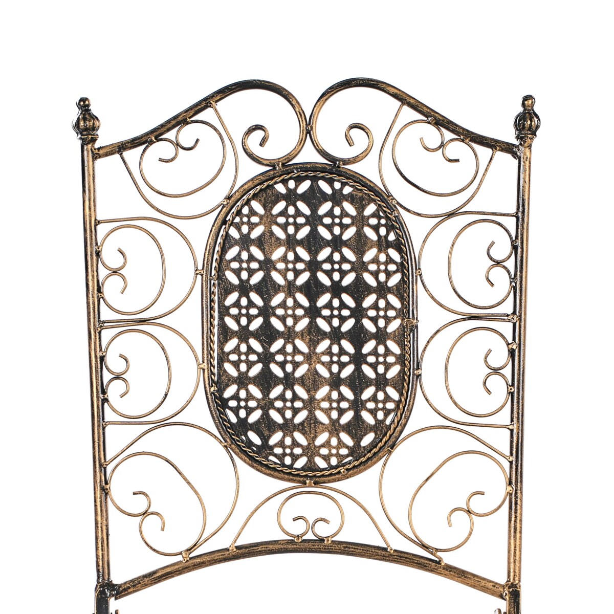 Zestaw 2 krzeseł barowych ogrodowych BORMIO Składane Metal Czarny