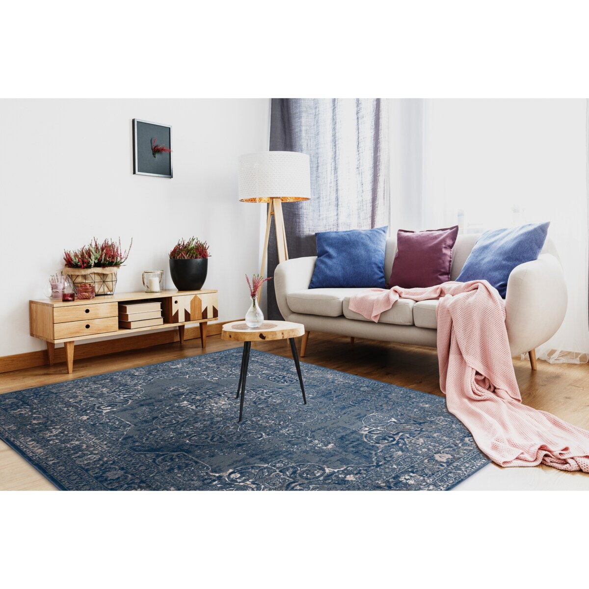 Dywan wełniany NAIN Ornament, ramka, vintage 120x170 cm