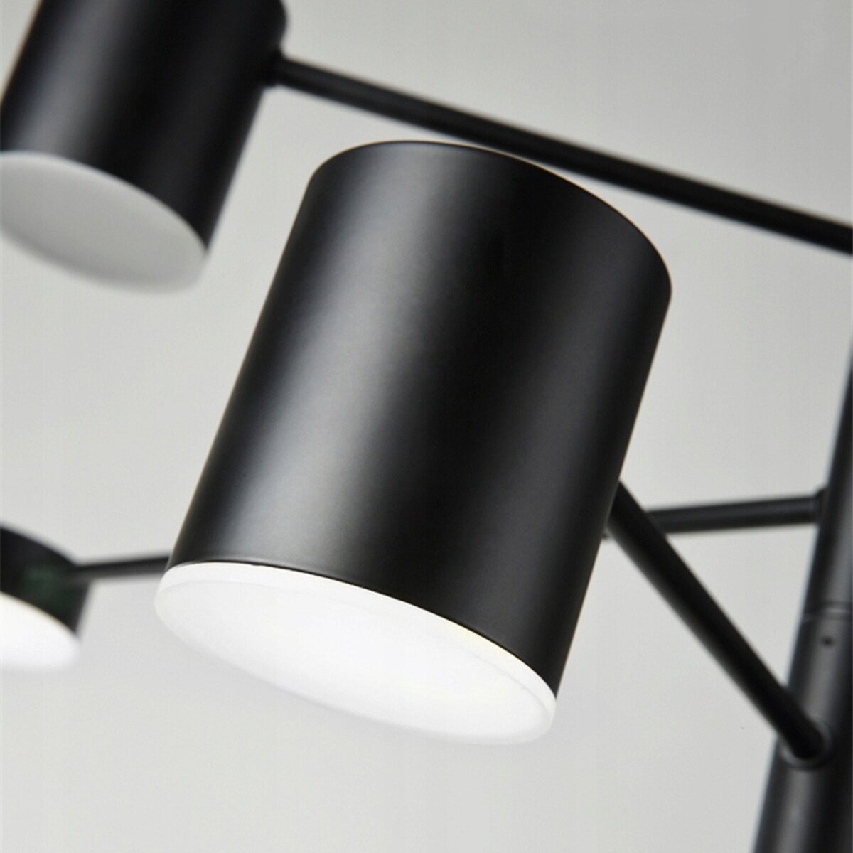 Lampa Sufitowa Nowoczesna Czarna 6-Ramienna Led