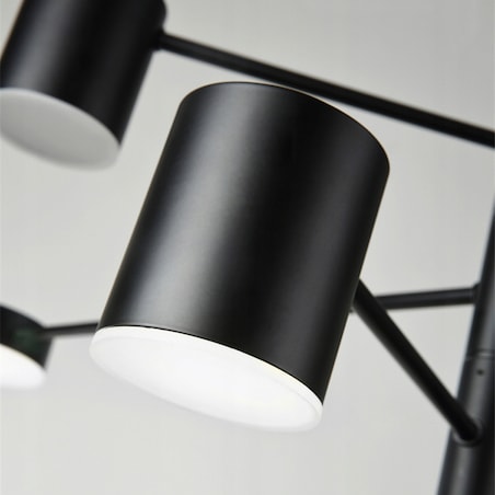 Lampa Sufitowa Nowoczesna Czarna 6-Ramienna Led