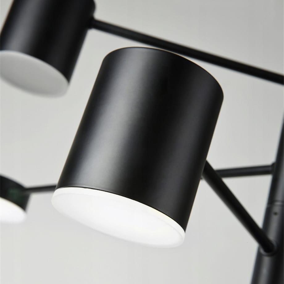 Lampa Sufitowa Nowoczesna Czarna 6-Ramienna Led