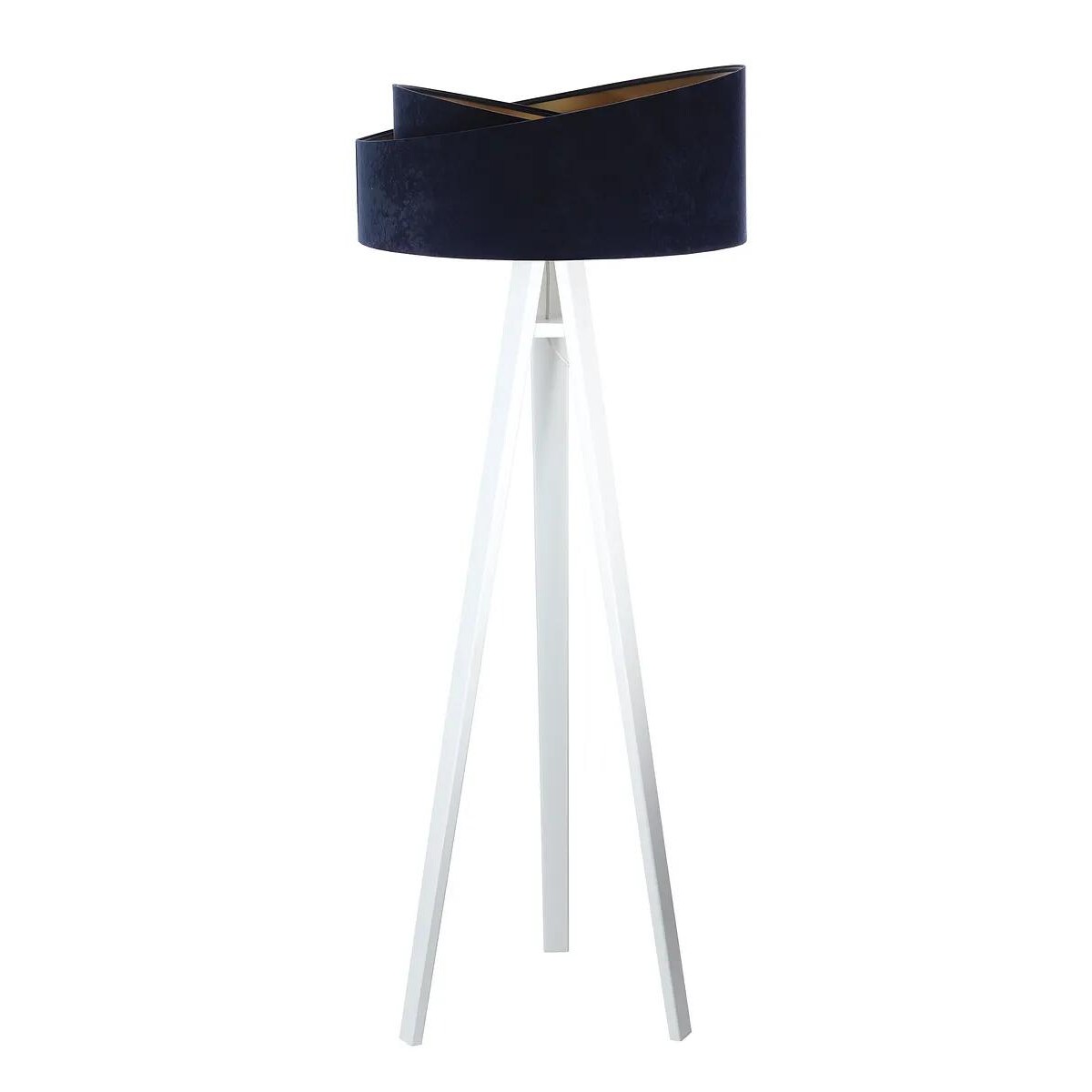 Lampa stojąca GEMSTONE granatowa/złota/biała
