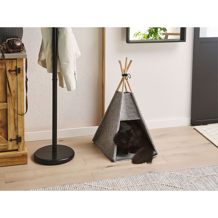 Namiot tipi dla kota 35 x 40 cm szary ULUBEY