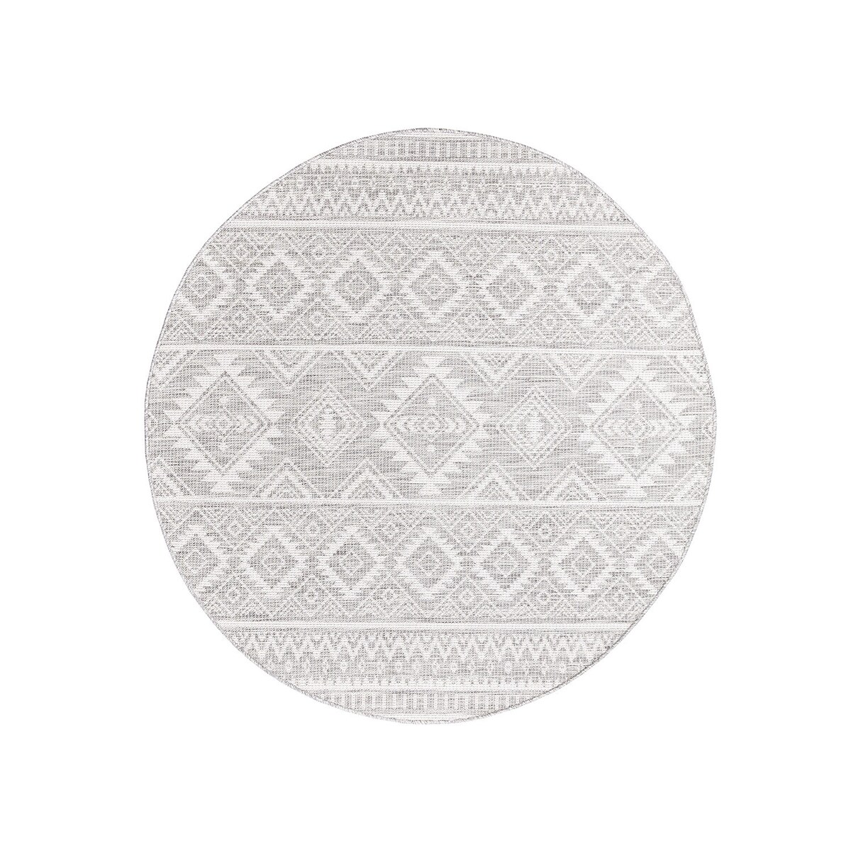 Dywan okrągły na zewnątrz i do wnętrz boho Paloa 35220 Szary 200x200