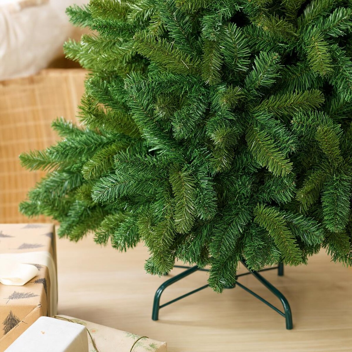 Choinka sztuczna ze stojakiem, zielona, 150 cm, tworzywo sztuczne