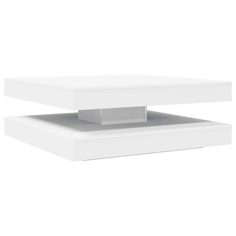 vidaXL Stolik kawowy obrotowy 360 stopni biały 90x90x34,5 cm