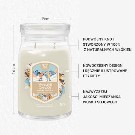 YC SIGNATURE – Świeca duża VANILLA FLURRIES