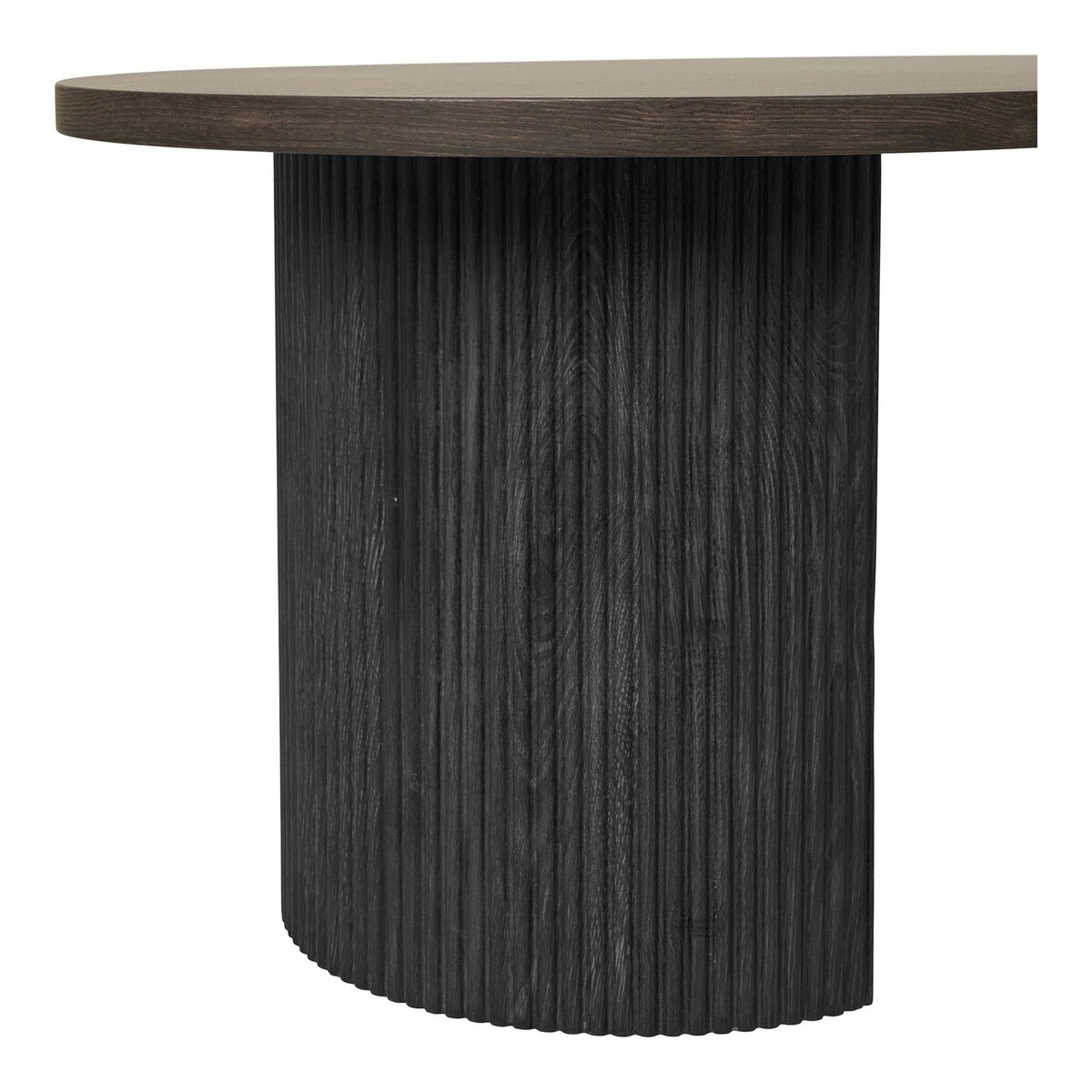 Stolik kawowy 45x120x60 cm SNADAFF-2 owalny ciemnobrązowy
