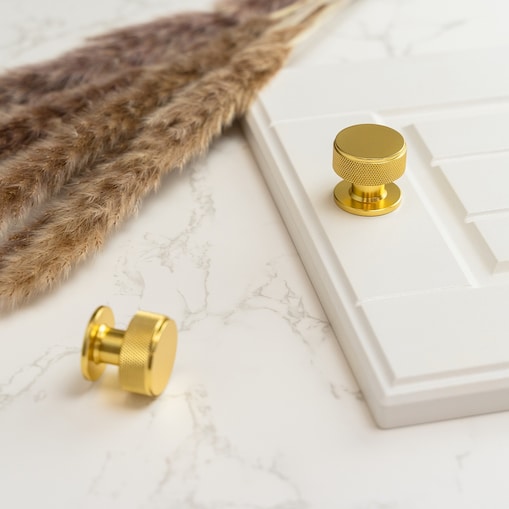 Gałka meblowa uchwyt do mebli złota okrągła 30 mm