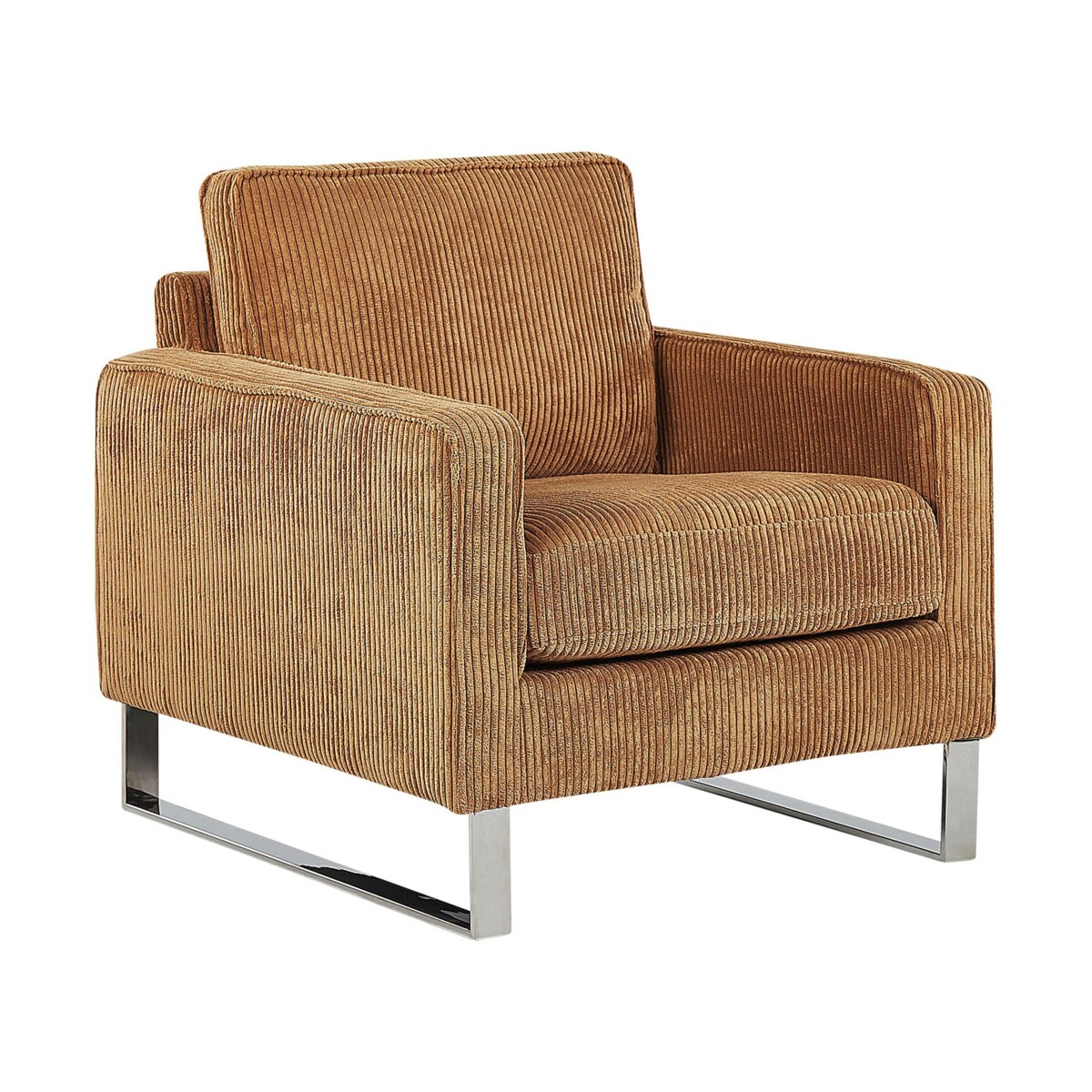 Fotel sztruksowy jasnobrązowy VIND