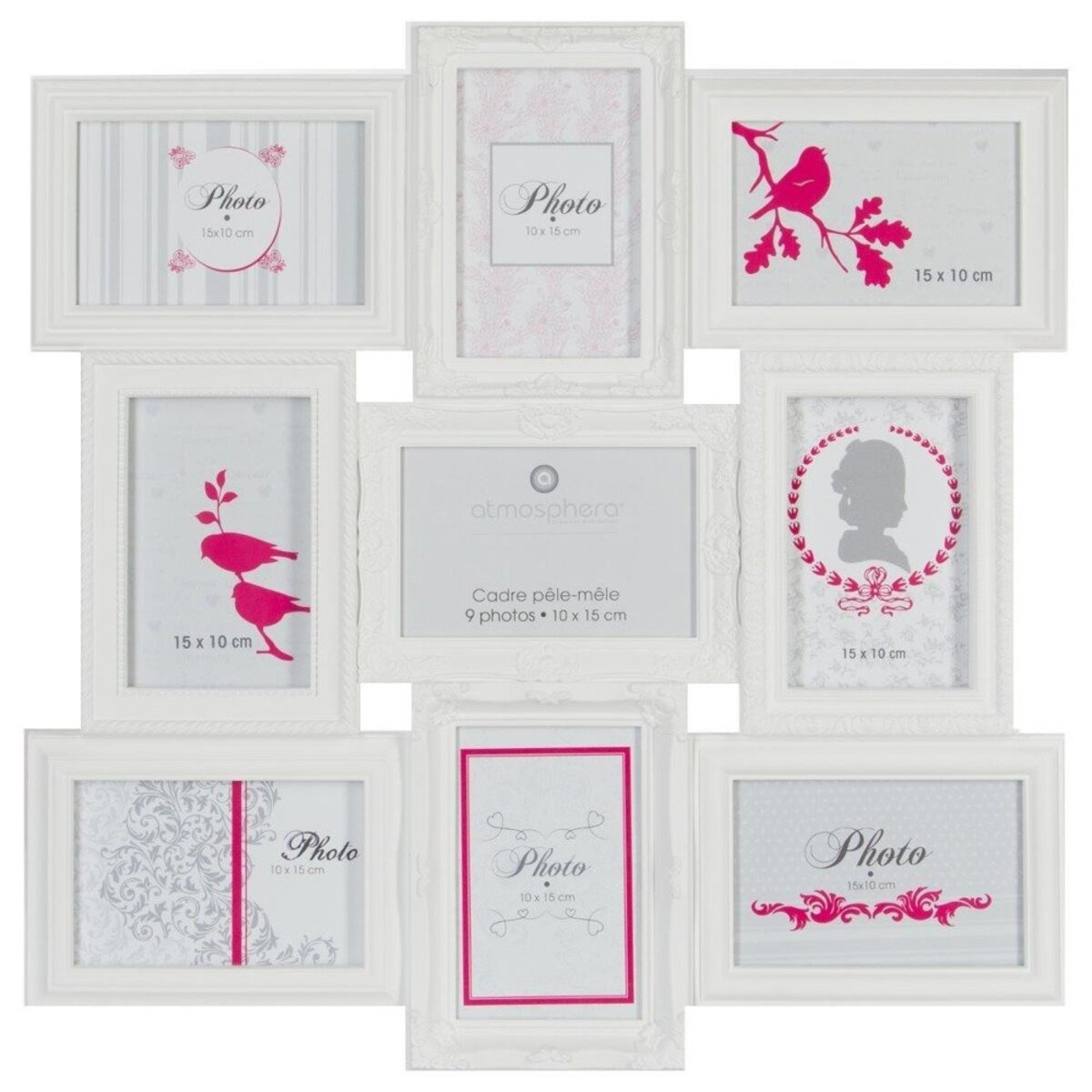 Ramka na 9 zdjęć ROMANCE, zdjęcia - multirama 50x50x2CM