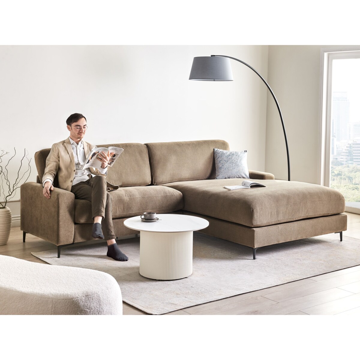 Narożnik lewostronny brązowy MALOY