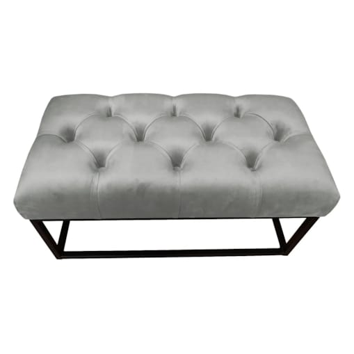 Ławka CHARLIE MG VELVET szara