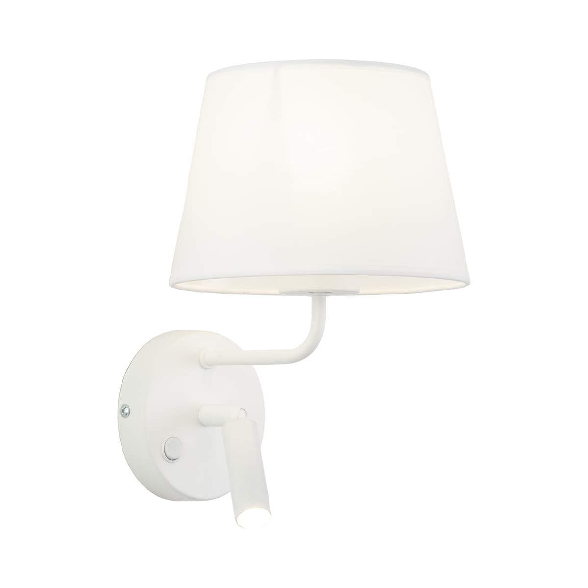 Kinkiet ścienny z reflektorkiem i włącznikiem MAJA WHITE 11393 TK Lighting biały E27 + G9