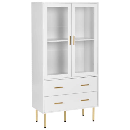 Witryna MILORA 80 cm Biały