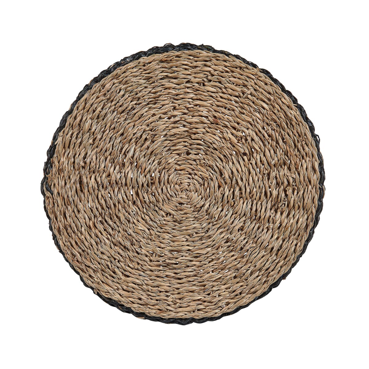 Zestaw 3 koszy na kwiaty z trawy morskiej naturalny z czarnym RASBORA