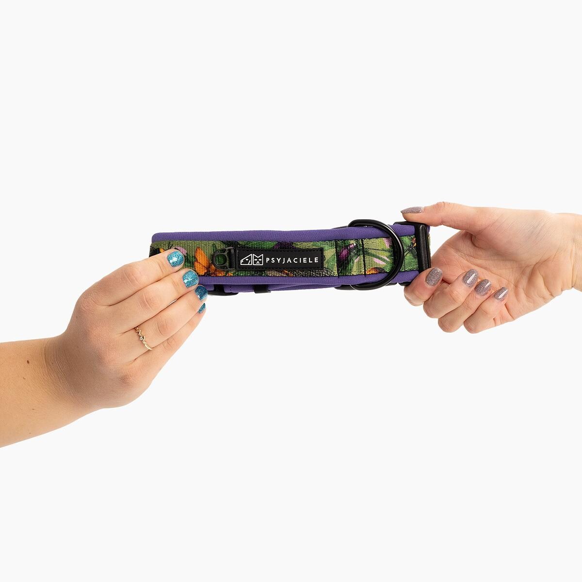 Obroża z klamrą SUPER SOFT "Bug off" - Szerokość taśmy: 38mm, Rozmiar: XL