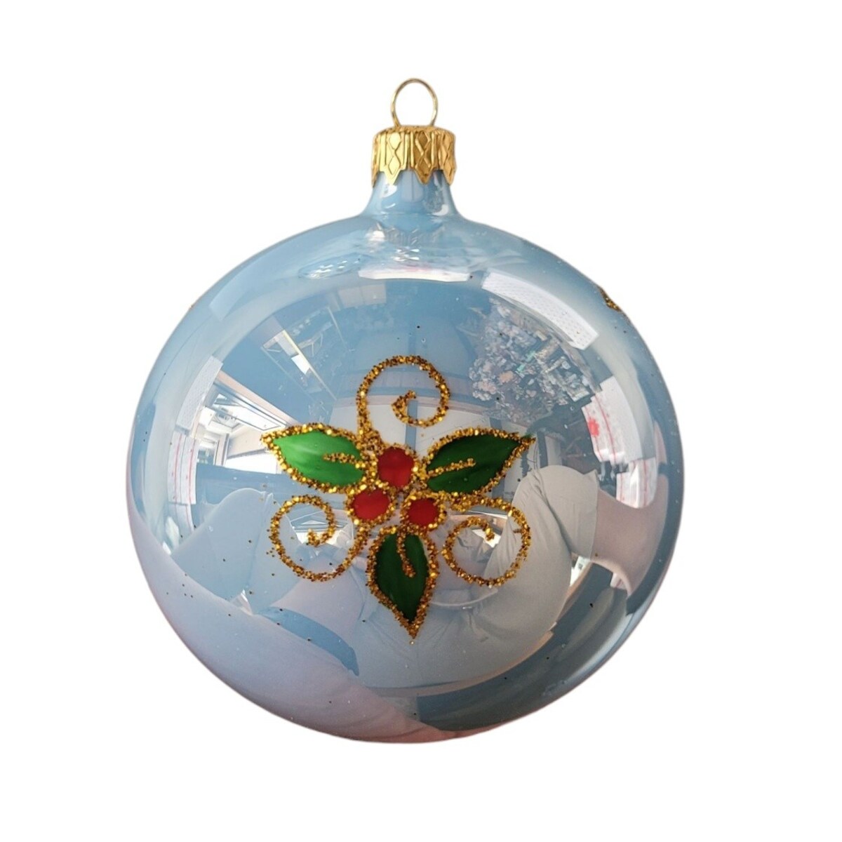 Bombka szklana 4 szt. Ø 100 mm FOLK