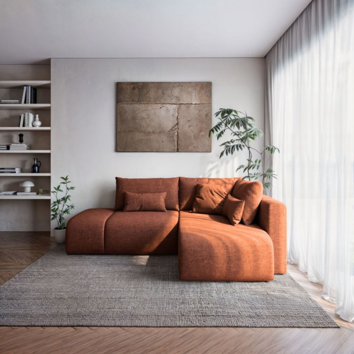 Lumine Sofa narożna - pomarańczowa