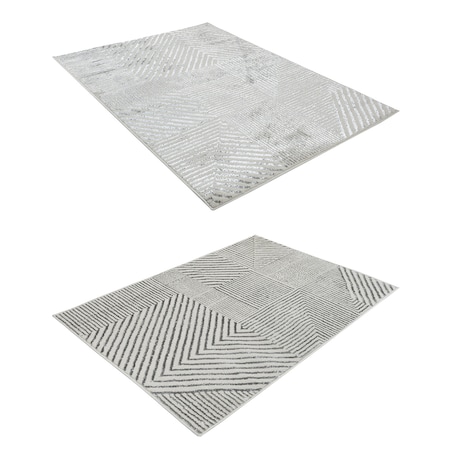 Dywan nowoczesny Tori 67x120 cm e-floor OEKO-TEX geometryczny szary