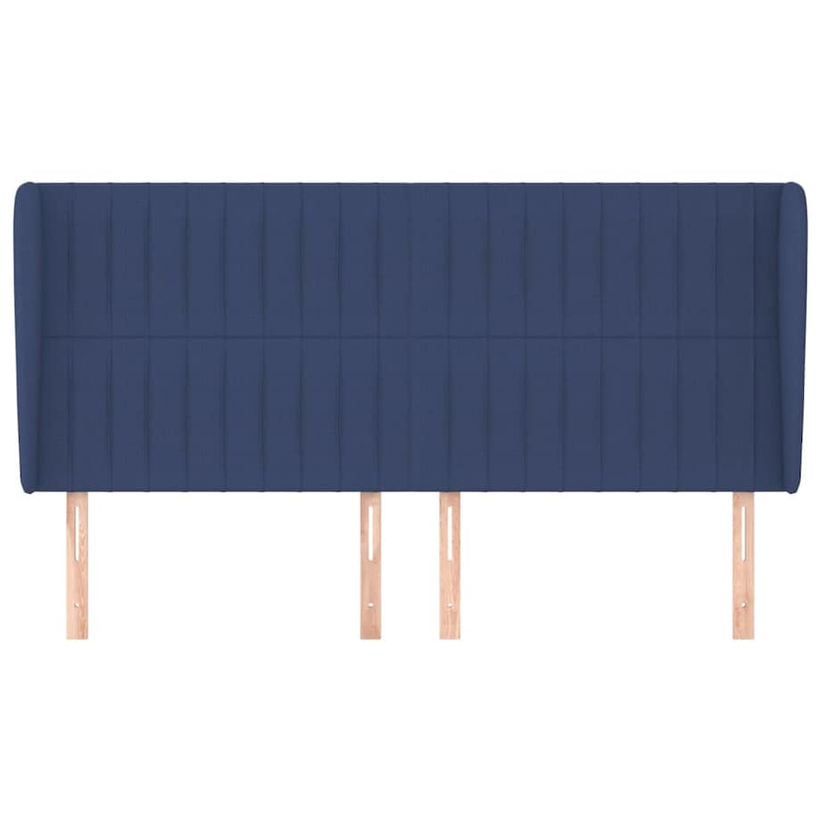 vidaXL Zagłówek uszak, niebieski, 183x23x118/128 cm, tkanina