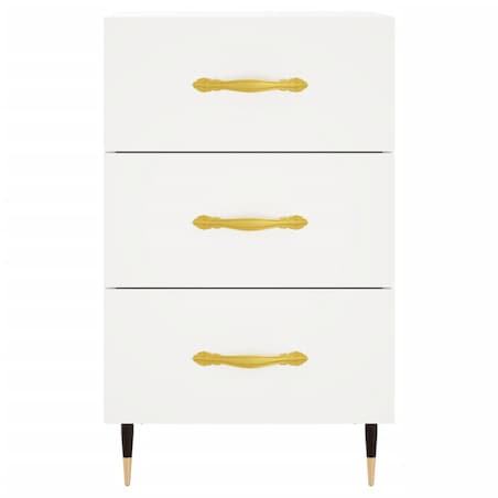 vidaXL Szafka nocna, biała, 40x40x66 cm, materiał drewnopochodny