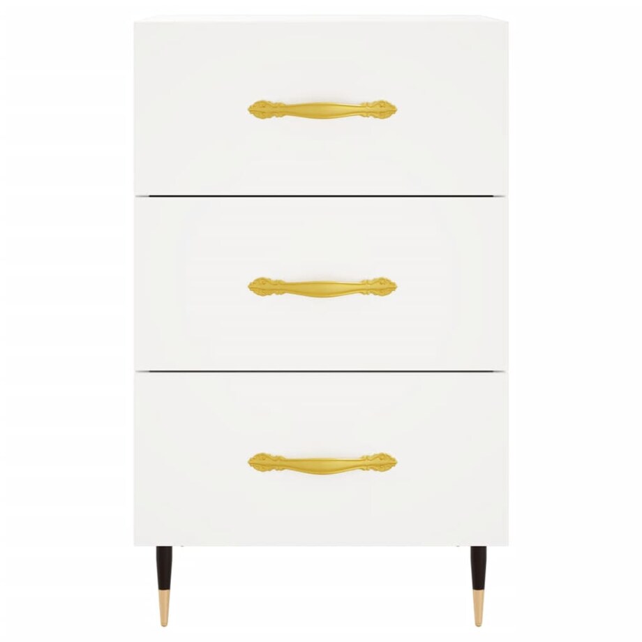 vidaXL Szafka nocna, biała, 40x40x66 cm, materiał drewnopochodny