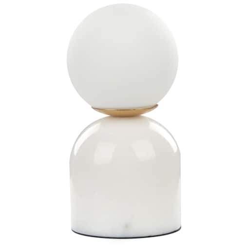 Lampa stołowa marmurowa biała KIWI