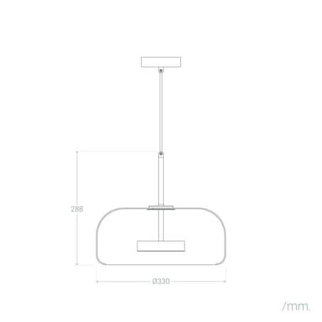 Lampa Wisząca LED 7W Metal i Szkło Aba