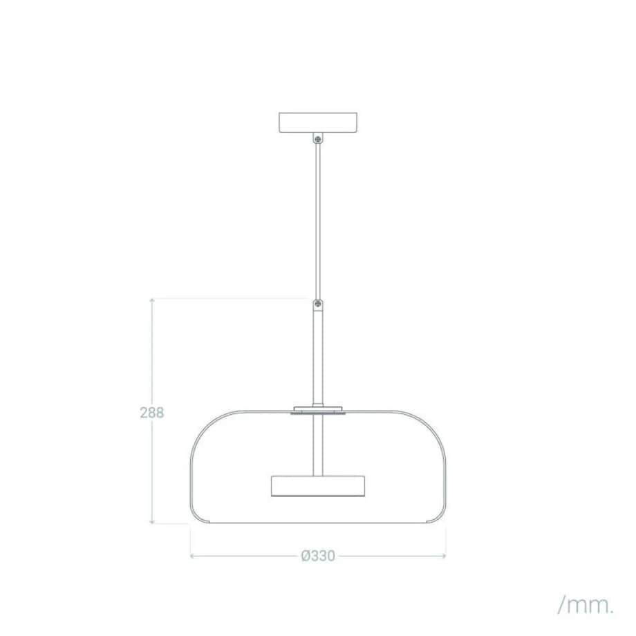 Lampa Wisząca LED 7W Metal i Szkło Aba